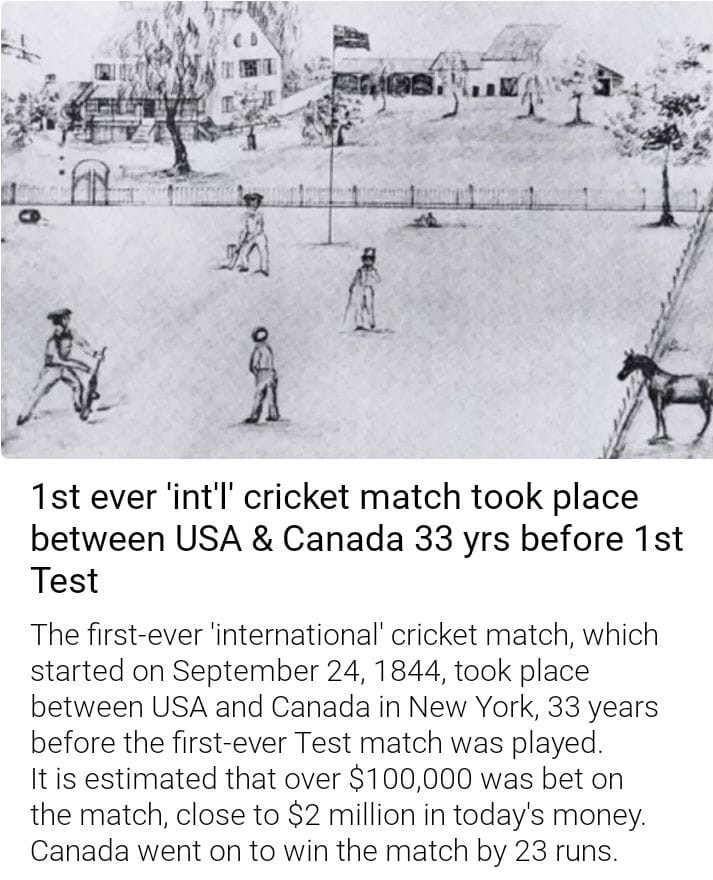 1st international cricket match